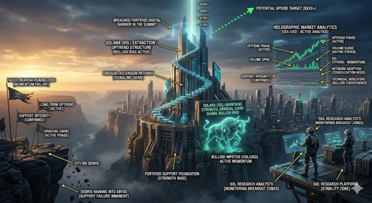 Solana (SOL) Maintains Strength, Gradual Gains Signal Bullish Bias