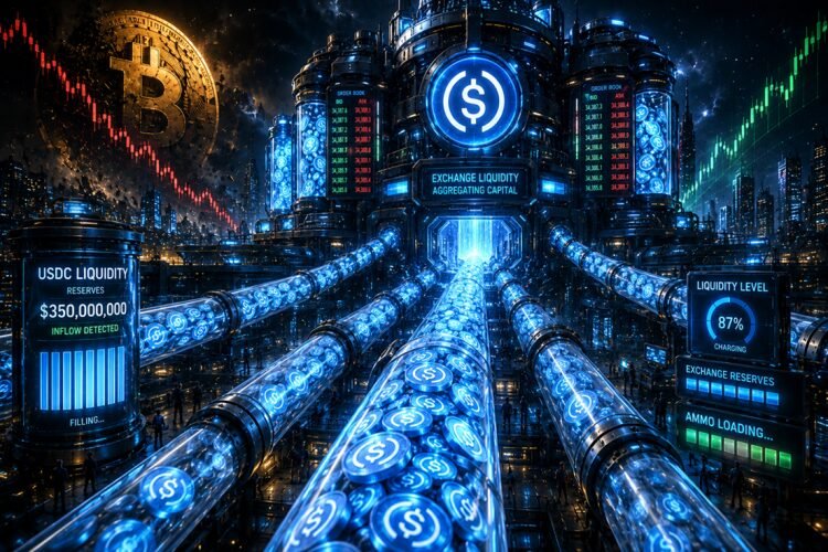 USDC Exchange Inflows Hit $350M—Traders Buying The Bitcoin Dip?